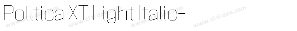 Politica XT Light Italic字体转换